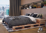 Queen Size Platform Bed - Pallet Style Bed by Pallet Bedz Co.