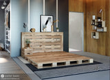 Pallet Bed Platform Bed - Queen Size