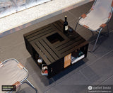 Pallet Wood Coffee Table - Wooden Crate Table - Espresso