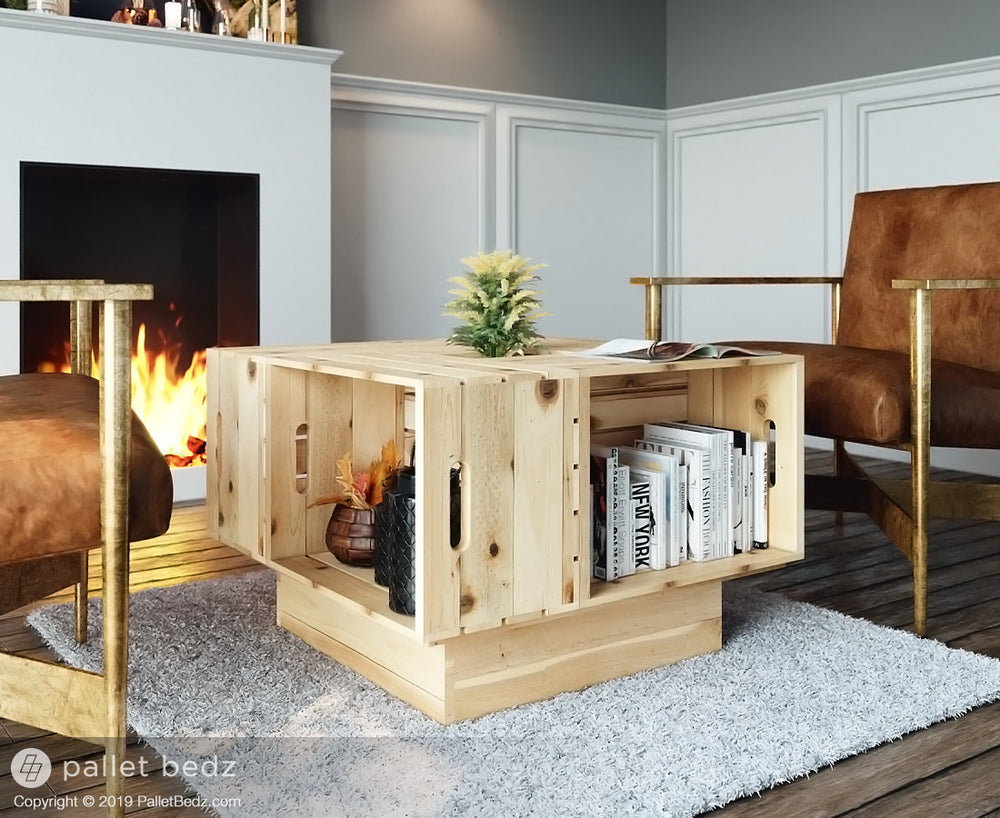 Pallet Wood Coffee Table - Wooden Crate Table