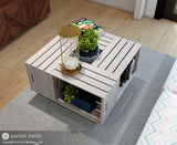 Wooden Crate Table - Pallet Wood Coffee Table by Pallet Beds