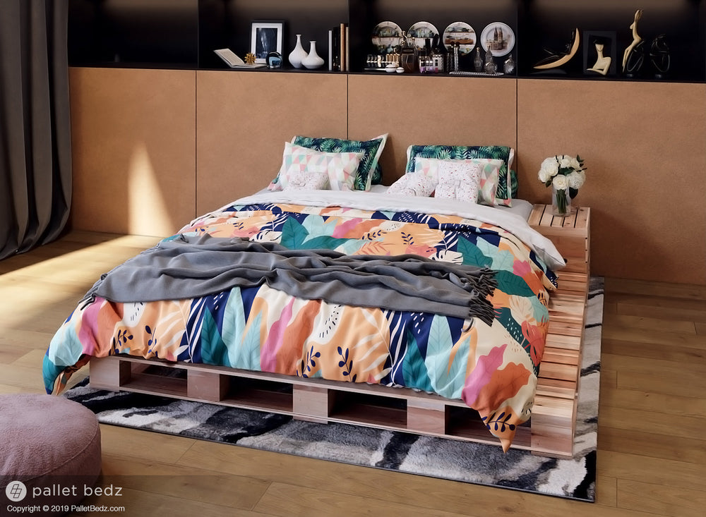 Queen Size Platform Bed - Pallet Beds