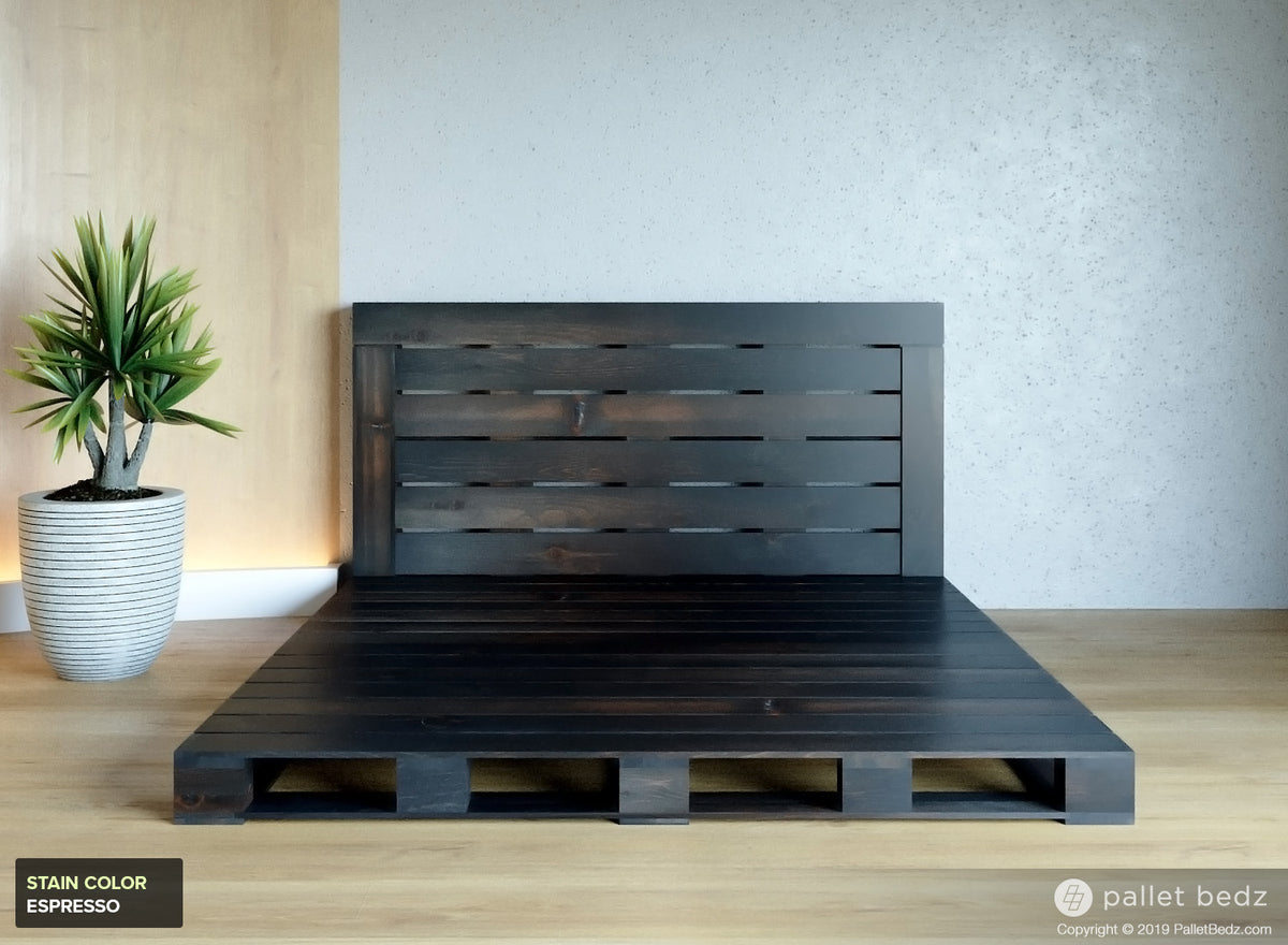 DHOME Kopfteil Aus Recyceltem MDF-Holz Im Paletten-Look – Schwarz, 210 Cm Doppelbett